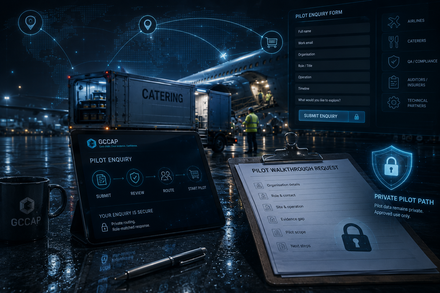 Secure GCCAP enquiry routing from form submission to one cart pilot start