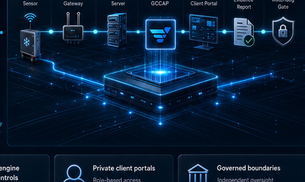 GCCAP system architecture spine from sensor to Watchdog gate